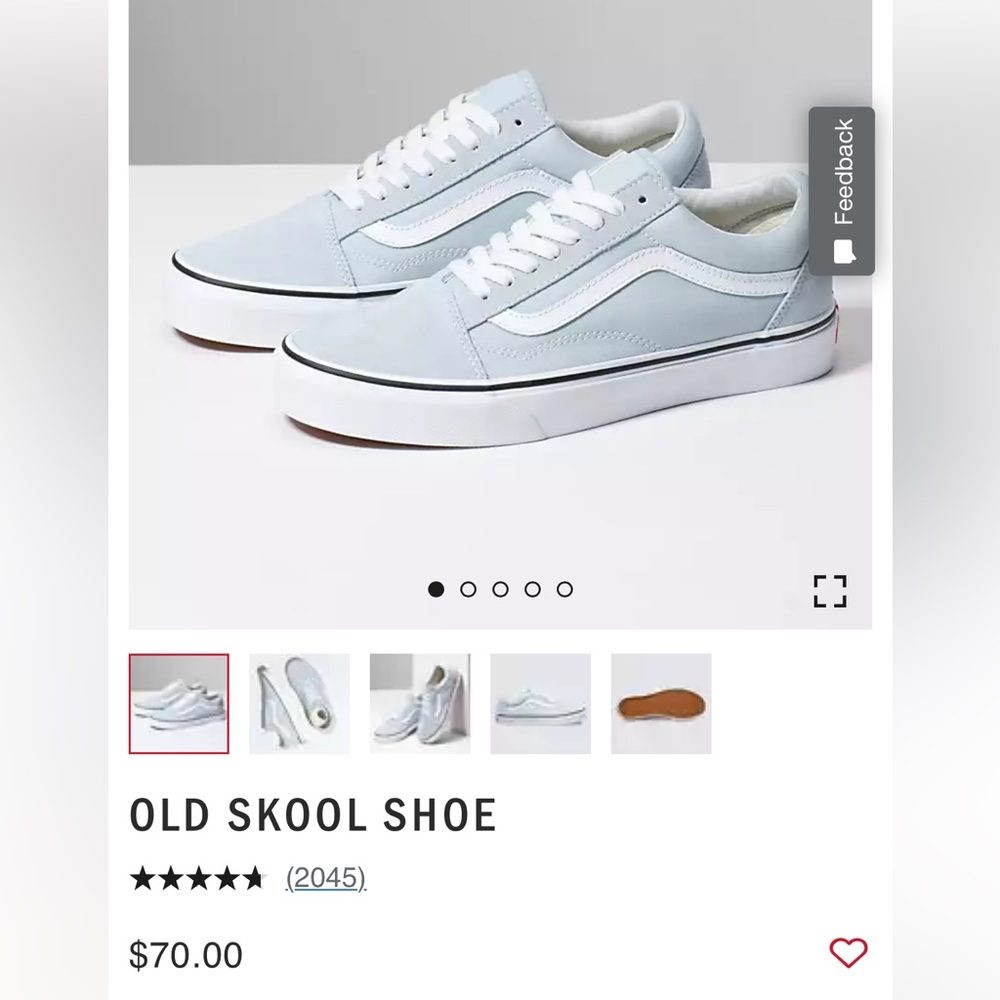 Baby blue Old Skool Vans